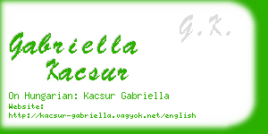 gabriella kacsur business card